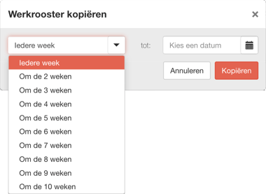werkroosters kopieren